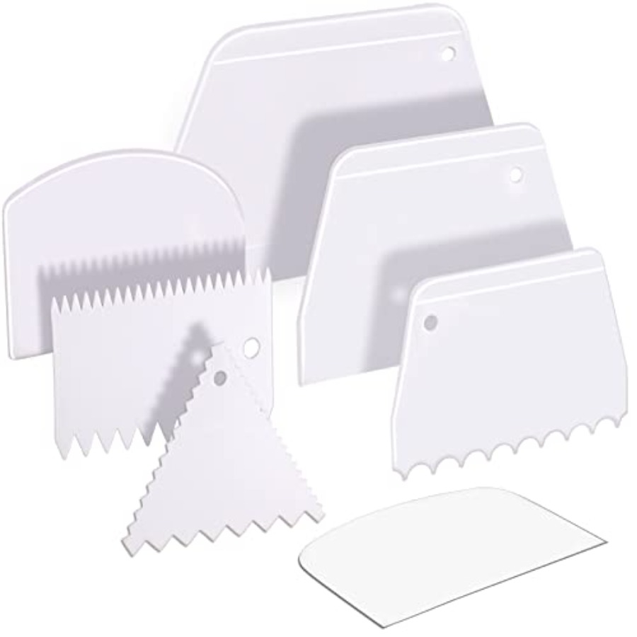 Okonomiyaki Spatula - Cake Scraper Cake Smoother, 7 Pcs