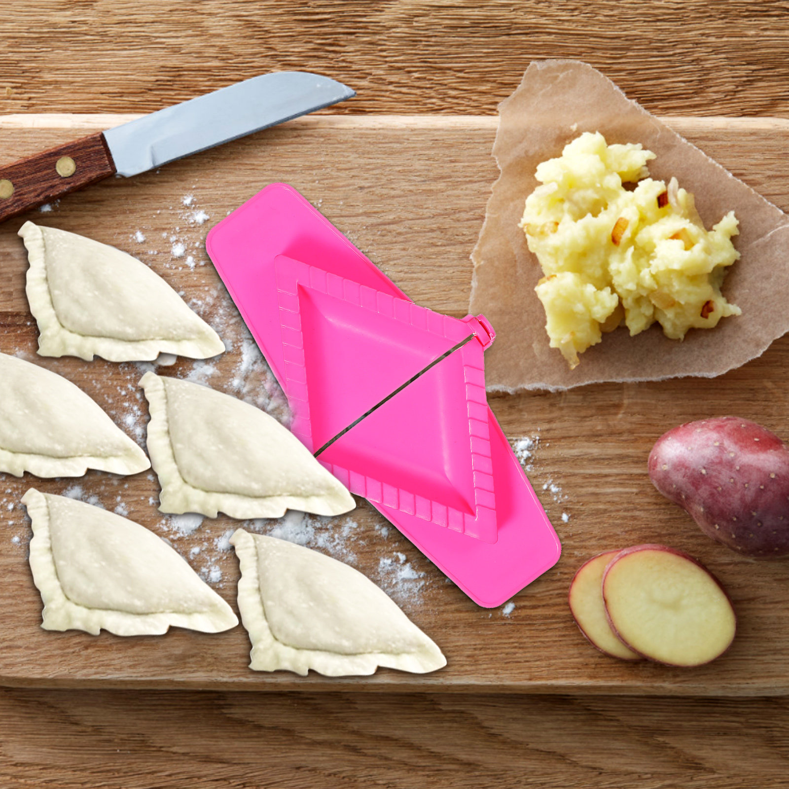 Dumpling Press Set - 3Pcs Dumpling Mold Set Square Plastic