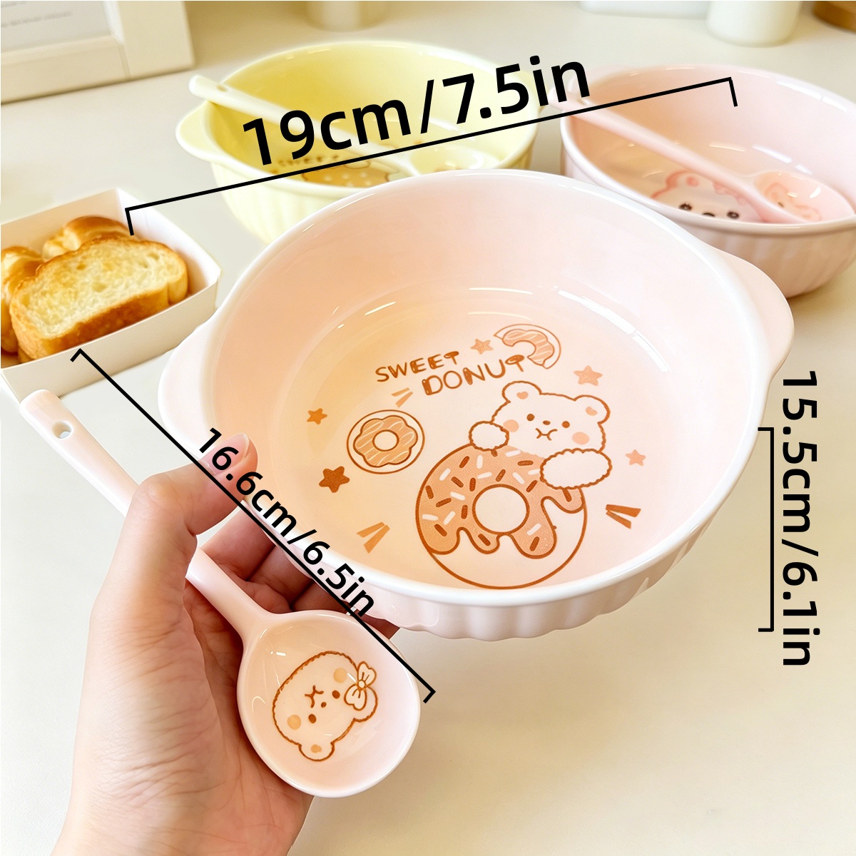 7.5 Inch Cute Cartoon Bear Rab - Dim Sum Basket 评论和价格