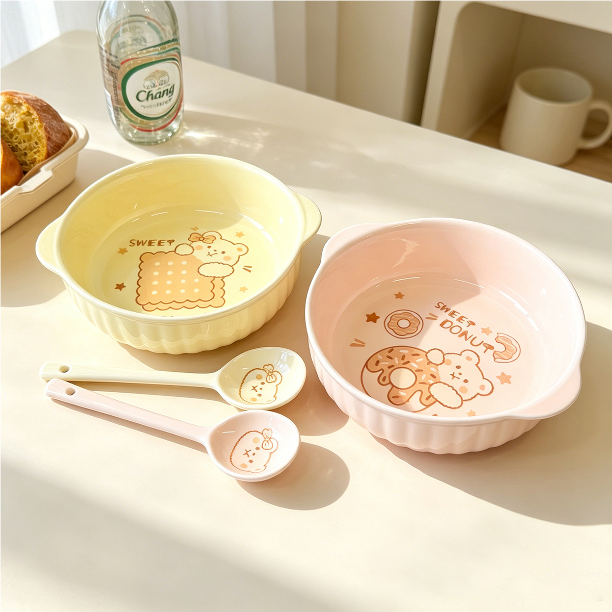 7.5 Inch Cute Cartoon Bear Rab - Dim Sum Basket 评论和价格