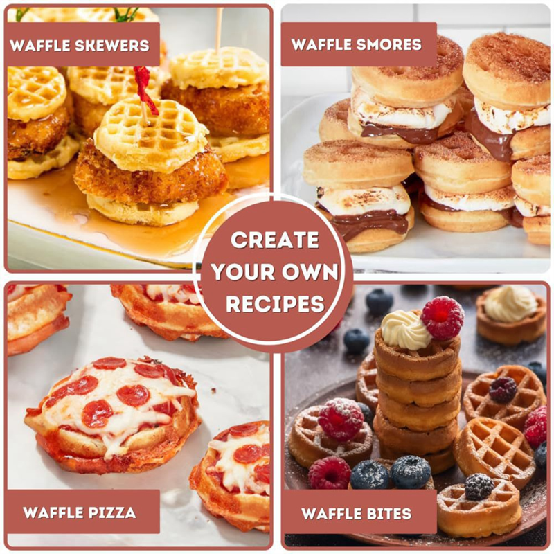 【NEW A39M】 Multi-Waffles Maker - Mini Pancake Griddle 评论和价格