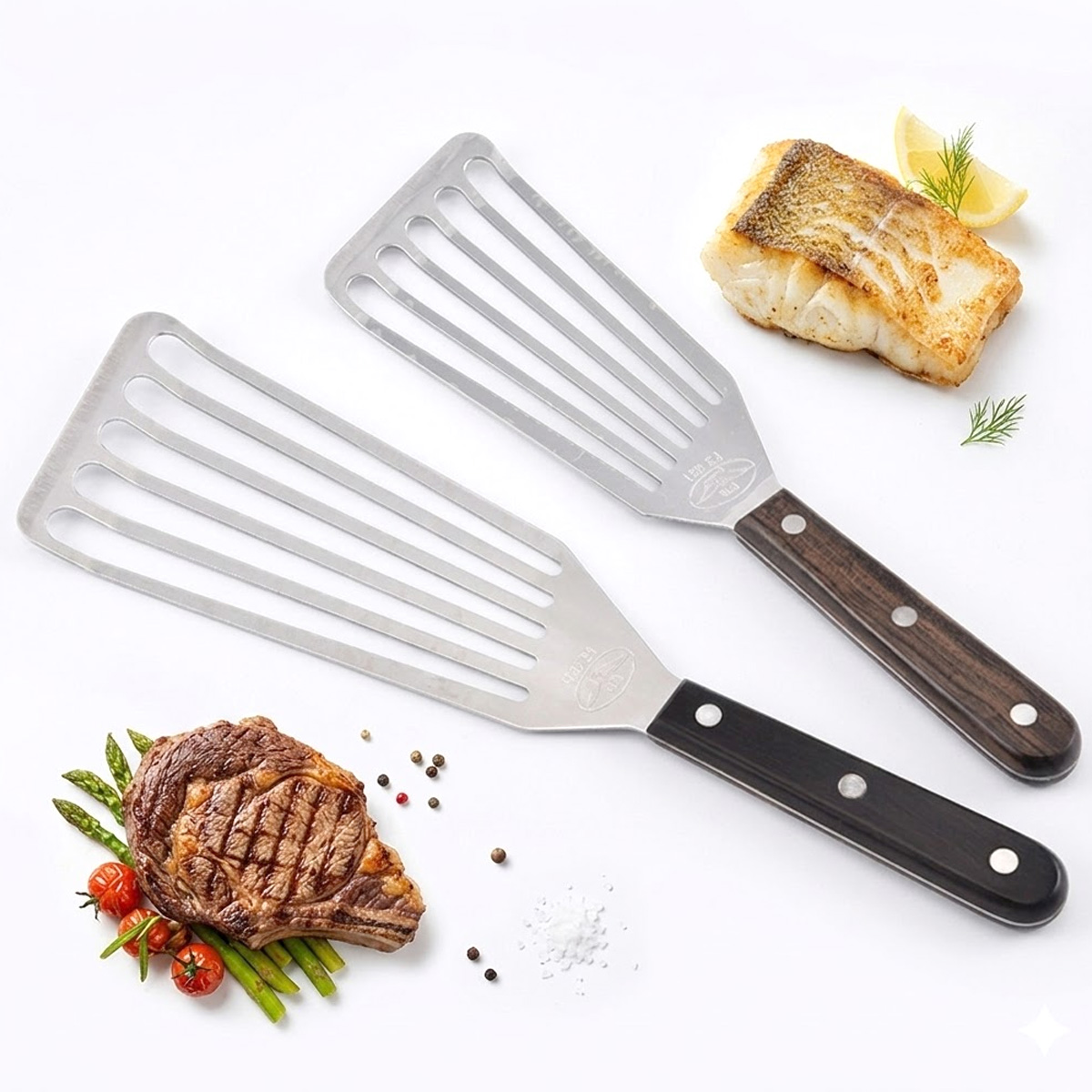 Fish Spatula, Stainless Steel  - Okonomiyaki Spatula 评论和价格