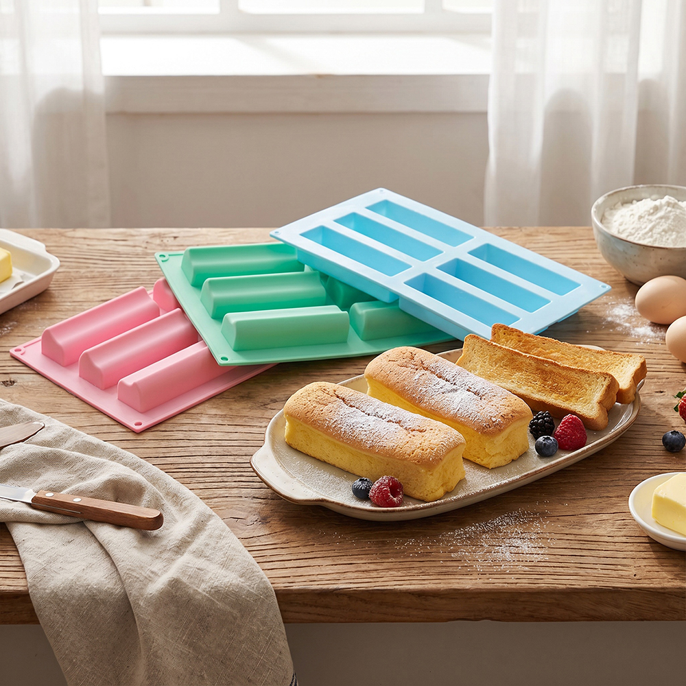 6-cavity groove tube cake tray - Donut Mold Silicone 评论和价格