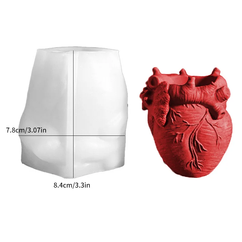 Heart Flowerpot Vase Resin Sil - Potsticker Mold 评论和价格