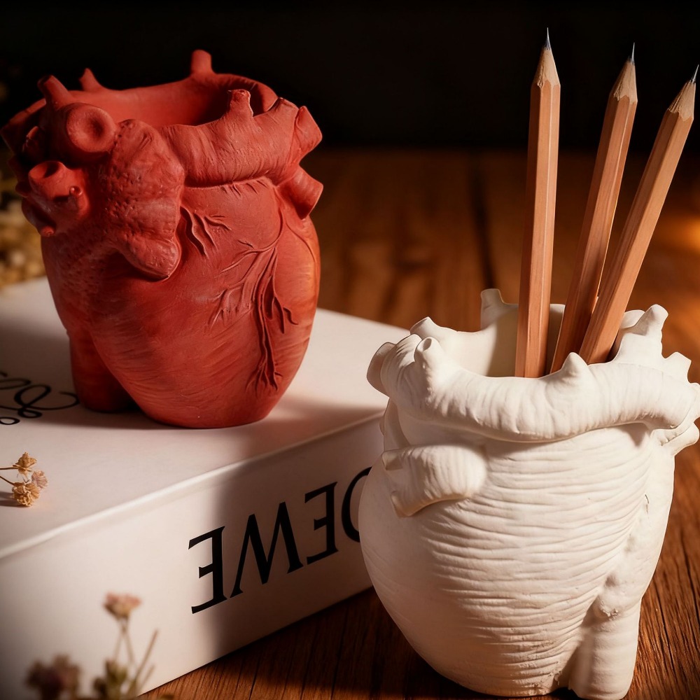 Heart Flowerpot Vase Resin Sil - Potsticker Mold 评论和价格