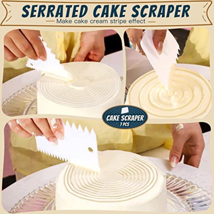 Cake Scraper Cake Smoother, 7  - Okonomiyaki Spatula 评论和价格