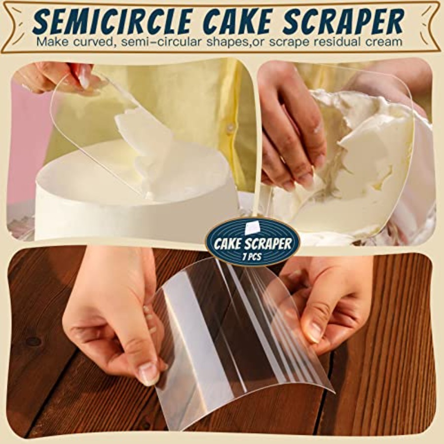 Cake Scraper Cake Smoother, 7  - Okonomiyaki Spatula 评论和价格