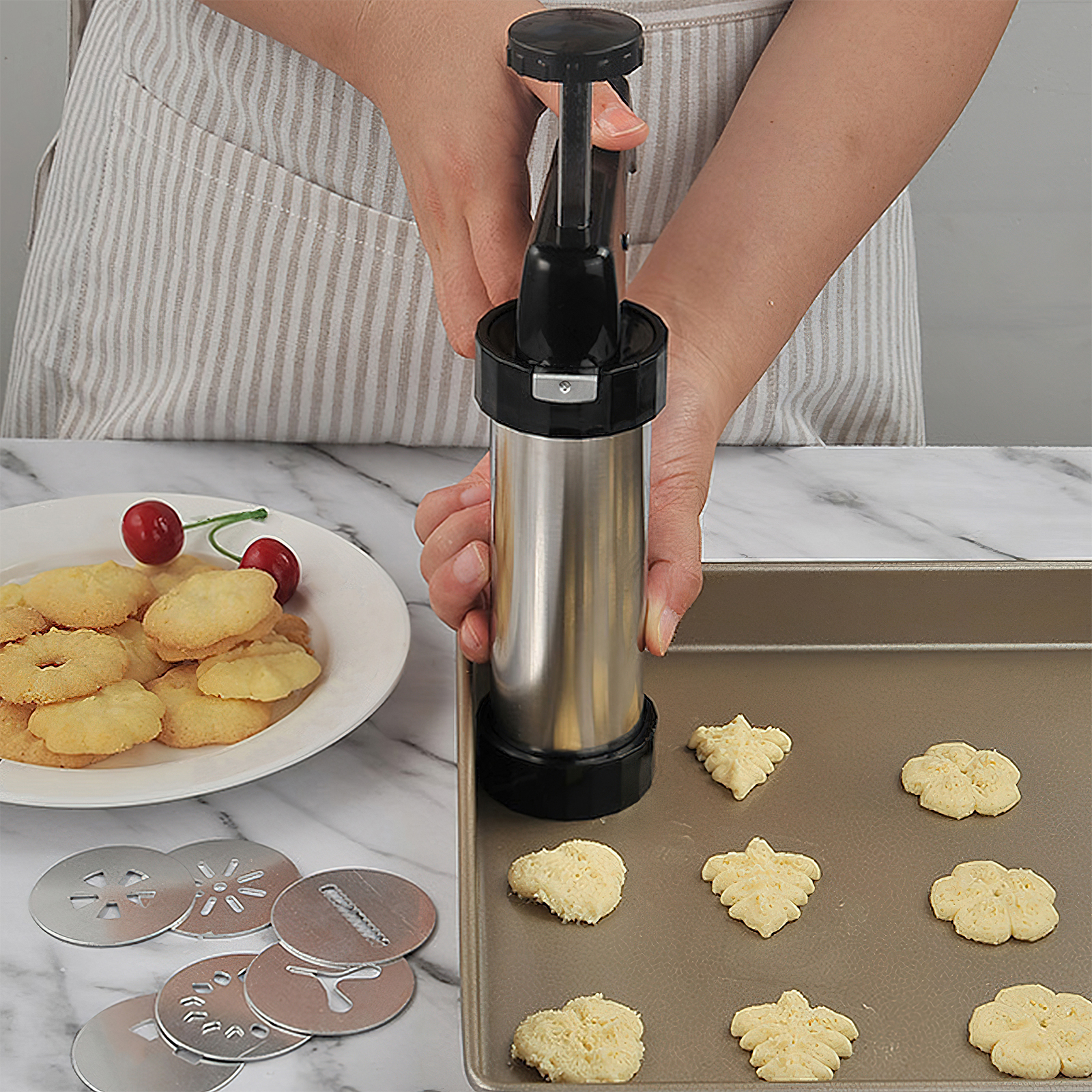 GMOX Cookie Press Gun and Tips - Churros Maker Gun 评论和价格