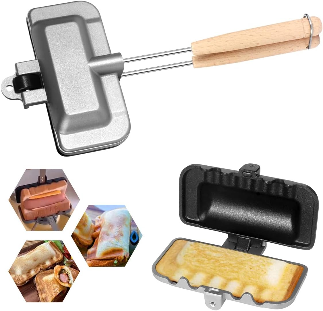 Double Sided Frying Pan, Sandw - Hot Dog Press 评论和价格