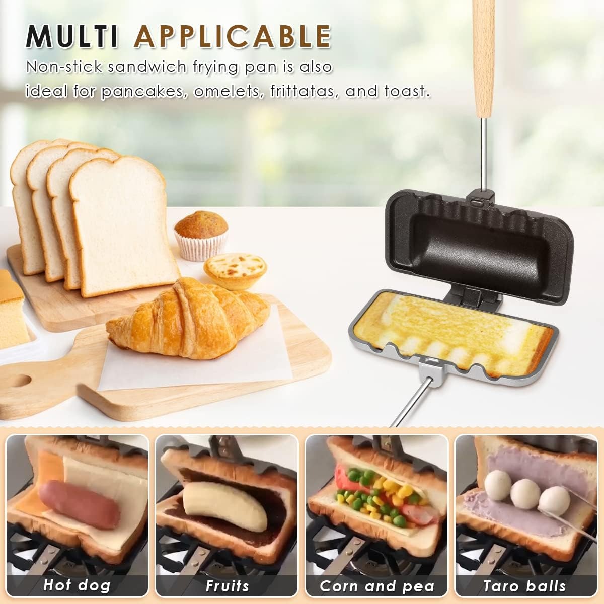 Double Sided Frying Pan, Sandw - Hot Dog Press 评论和价格