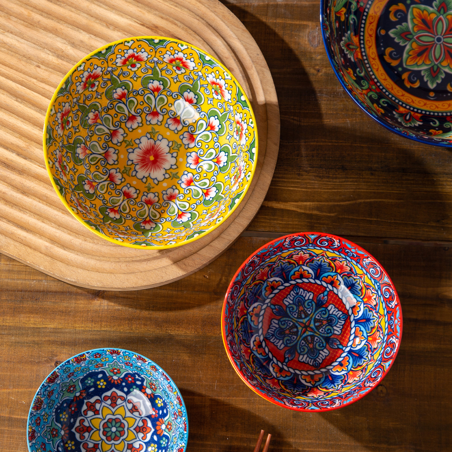 Bohemian Rice Bowl Home Creati - Dim Sum Basket 评论和价格
