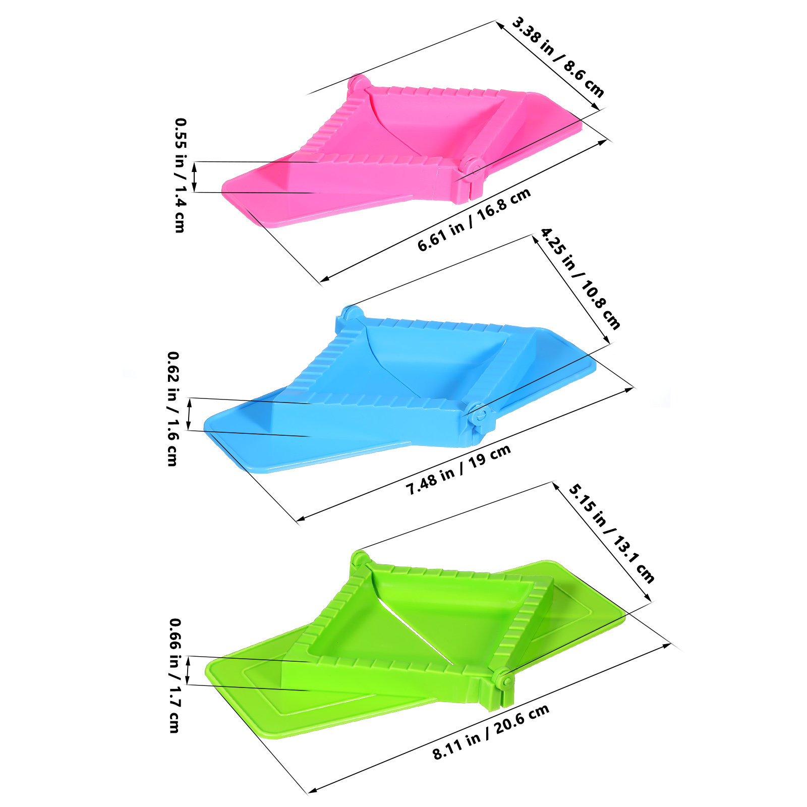 3Pcs Dumpling Mold Set Square  - Dumpling Press Set 评论和价格