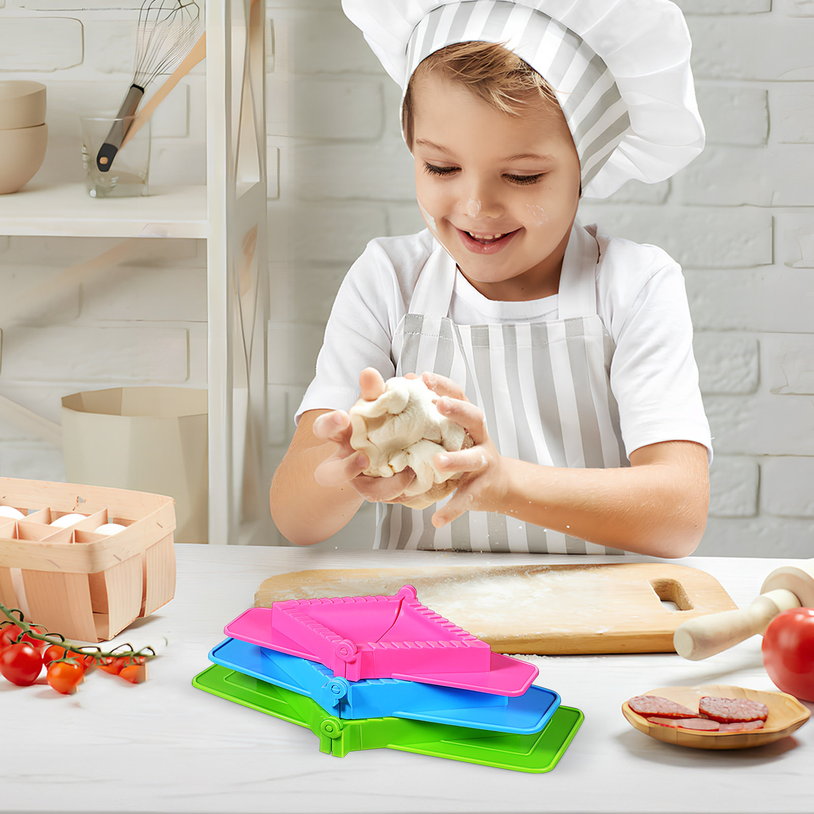 3Pcs Dumpling Mold Set Square  - Dumpling Press Set 评论和价格