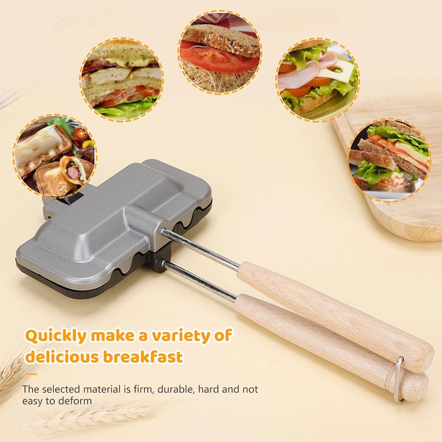 Breakfast Sandwich Maker, 4w1h - Hot Dog Press 评论和价格