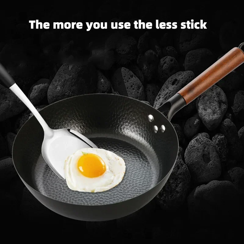 28cm High-Grade Iron Wok Pan W - Cast Iron Corn 评论和价格